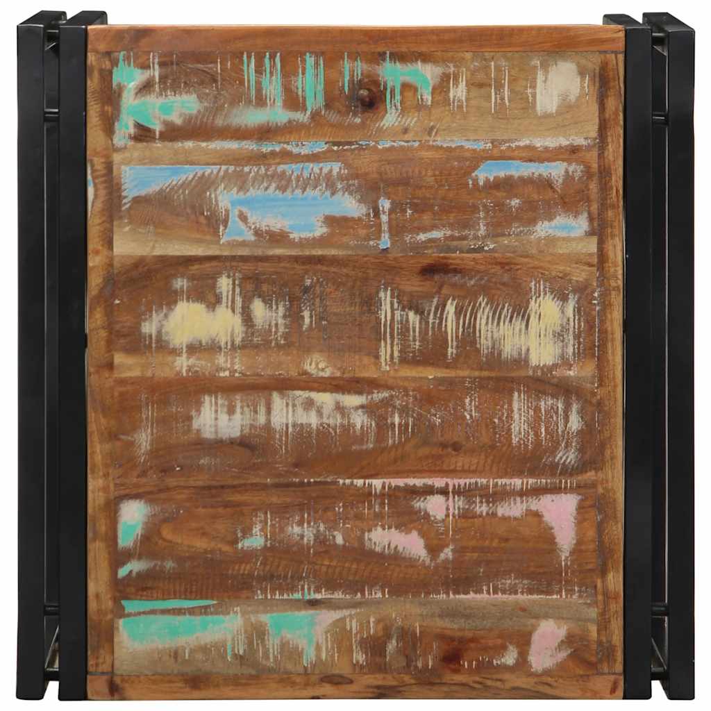 Coffee Table Multicolour 50x50x35 cm Solid Wood Reclaimed